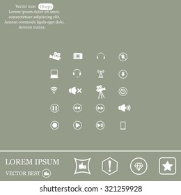 Movie symbols vector set