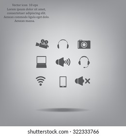 Movie symbols vector set