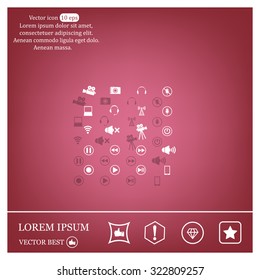 Movie symbols vector set