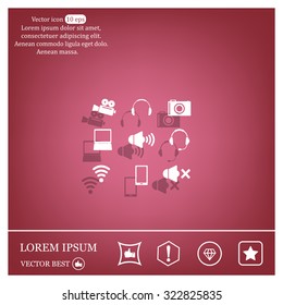 Movie symbols vector set
