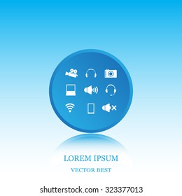 Movie symbols vector set