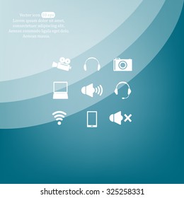 Movie symbols vector set
