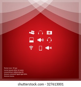 Movie symbols vector set