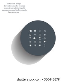 Movie symbols vector set