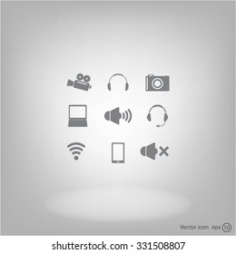 Movie symbols vector set