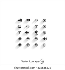 Movie symbols vector set