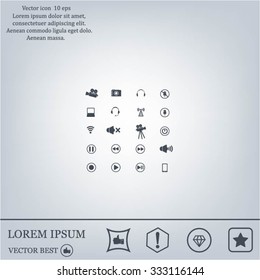 Movie symbols vector set