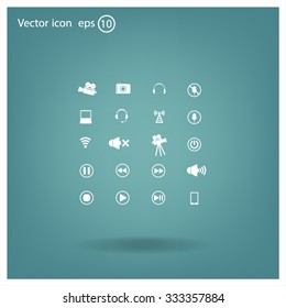 Movie symbols vector set