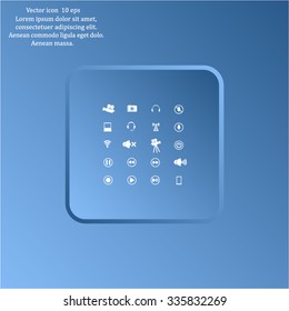 Movie symbols vector set
