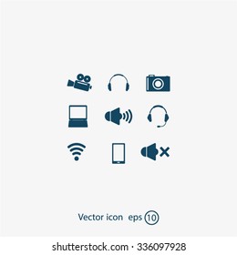 Movie symbols vector set