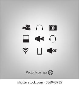 Movie symbols vector set