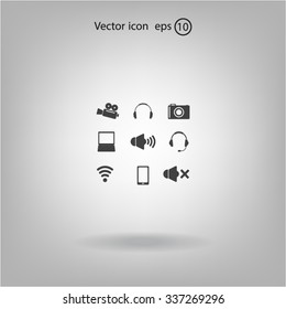 Movie symbols vector set