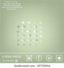 Movie symbols vector set