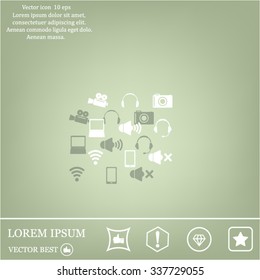 Movie symbols vector set
