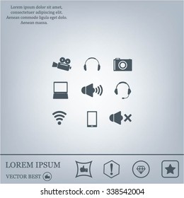 Movie symbols vector set