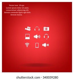 Movie symbols vector set