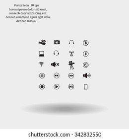 Movie symbols vector set