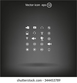 Movie symbols vector set