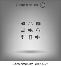 Movie symbols vector set