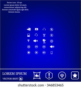 Movie symbols vector set