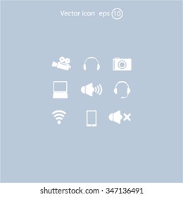 Movie symbols vector set
