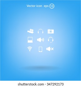 Movie symbols vector set