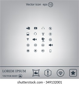 Movie symbols vector set