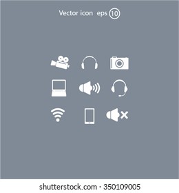 Movie symbols vector set