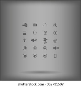 Movie symbols vector set
