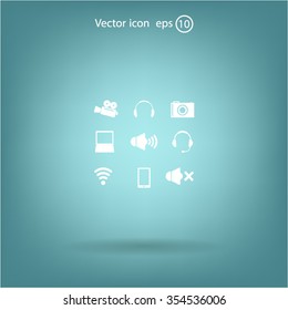 Movie symbols vector set