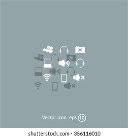 Movie symbols vector set