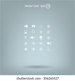 Movie symbols vector set
