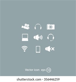 Movie symbols vector set