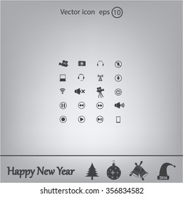 Movie symbols vector set