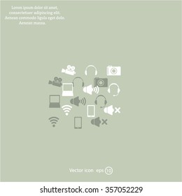 Movie symbols vector set