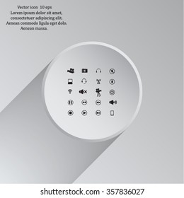 Movie symbols vector set