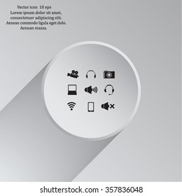 Movie symbols vector set