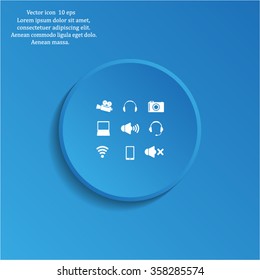 Movie symbols vector set