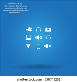 Movie symbols vector set