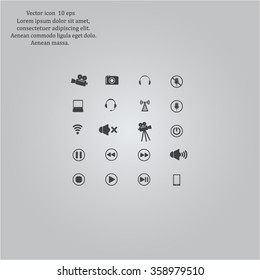 Movie symbols vector set