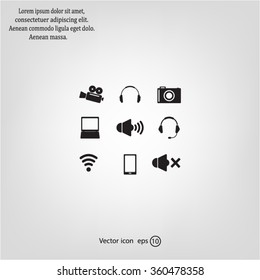 Movie symbols vector set