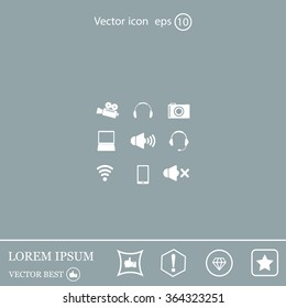 Movie symbols vector set