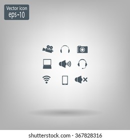 Movie symbols vector set