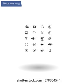 Movie symbols vector set