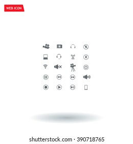 Movie symbols vector set