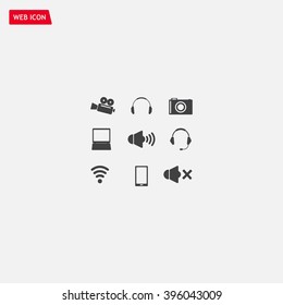 Movie symbols vector set