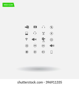 Movie symbols vector set