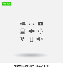 Movie symbols vector set