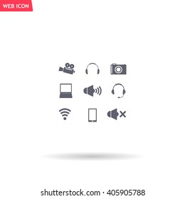 Movie symbols vector set