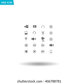Movie symbols vector set